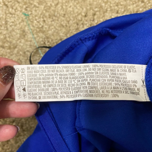 Forever 21 Blue Strapless Jumpsuit size L - Picture 6 of 6